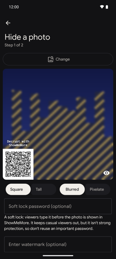 ShowMeMore: ShowMeMore hides it behind a QR code. Only the people you choose can see it.